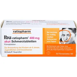 Ratiopharm Ibu-ratiopharm 400 mg akut Schmerztabletten 50 St.