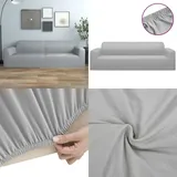 Vidaxl - Stretch Sofahusse 3-Sitzer Grau Polyester-Jersey - Sofahusse - Sofahussen - Home & Living - Grau