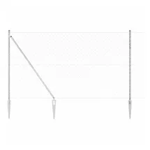 vidaXL Zaunpfosten 10 x 160 cm Silber/Stahl