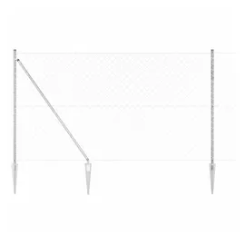 vidaXL Zaunpfosten 10 x 160 cm Silber/Stahl
