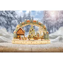 Hti-Living Leuchtbogen LED Winterdorf mit Zapfen