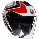 AGV Irides Tolosa Jethelm - Schwarz/Hellgrau/Rot / XXL