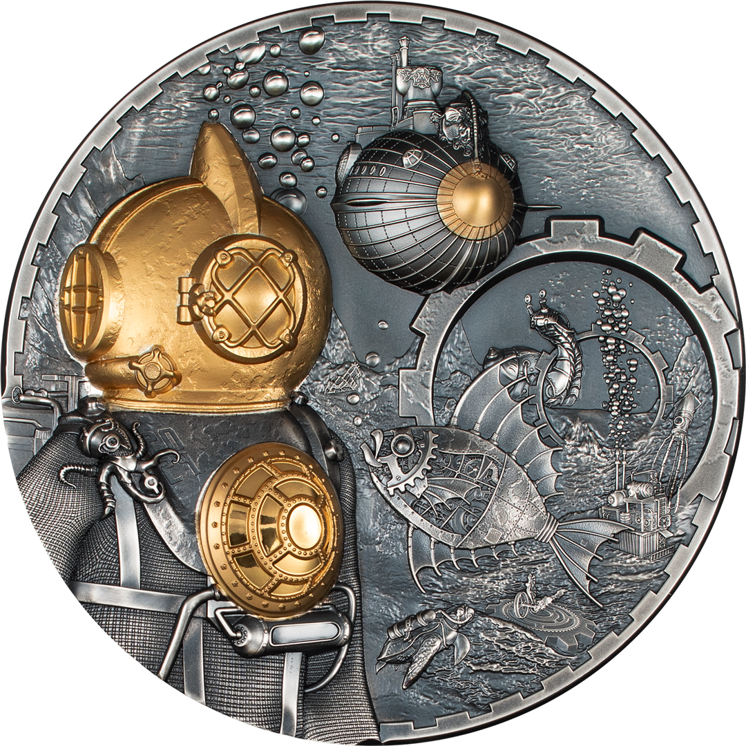 1-Kilo-Silber-Gedenkmünze "Steampunk - Nautilus"