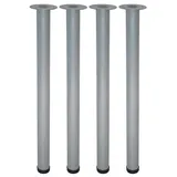 diy elements Element System Tischbeine 4er-Set TOSKANA Tischbeine Tischgestell Ø60 Stahloptik