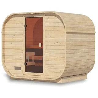 Karibu Saunahaus Fasssauna Quadro 1 Plus - 38 mm Ohne Ofen