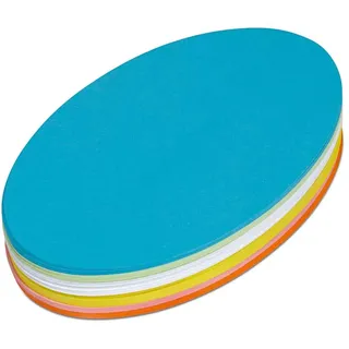 Moderationskarten oval, 11 x 19 cm, 120 St./Pack