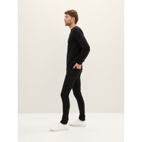 TOM TAILOR Slim-fit-Jeans Troy unifarben, schwarz