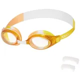 NILS AQUA Schwimmbrille Junior Taucherbrille für Kinder Kinderschwimmbrille Glitzer gelb