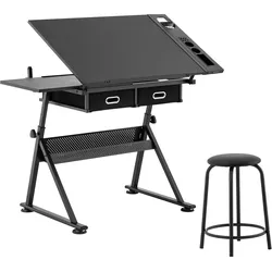 Fromm & Starck Zeichentisch - 115 x 60 cm - neig- und höhenverstellbar - mit Hocker STAR_DESK_08