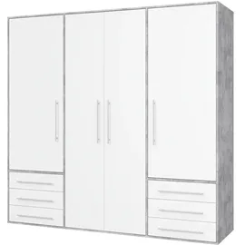 Sconto Kleiderschrank Morley 206 x 200 x 53 cm Grau