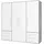 Sconto Kleiderschrank Morley 206 x 200 x 53 cm Grau