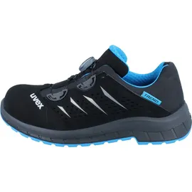 Uvex Halbschuh schwarz/blau uvex 2 trend, S1P BOA, EU-Schuhgröße: 44