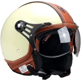 BNO Jethelm Beige glänzend/Braun M