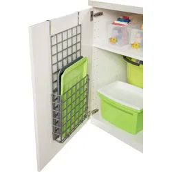 Hängeregal RUCO, silber, Kunststoff, Regale, Schranktür-Organizer, Ideal für Schneidebretter, Tabletts, Topfdeckel