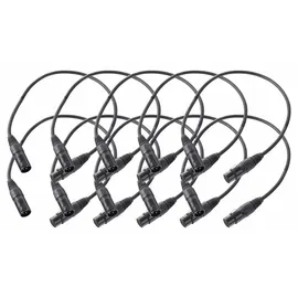 Pronomic Mikrofonkabel XLR Female 3-pol / XLR Male 3-pol 0,5m (50 cm)