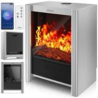 TRESKO Elektrokamin grau