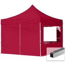 TOOLPORT Faltpavillon Economy 3 x 3 m inkl. 4 Seitenteile rot 59014