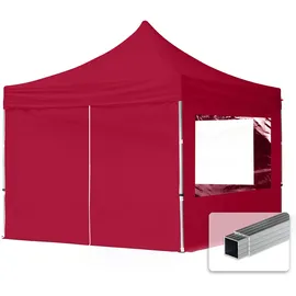 TOOLPORT Faltpavillon Economy 3 x 3 m inkl. 4 Seitenteile rot 59014