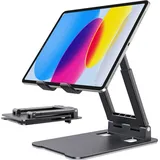Innocase Tablet-Ständer Universal Tablet Ständer aus Aluminium Verstellbar für iPad & Tablets schwarz
