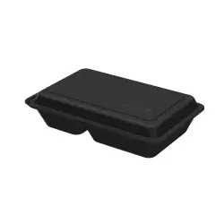 Lunchbox ToGo, medium, 2-geteilt 01724202-00000 , 1 Stück, Farbe: schwarz