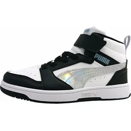 Puma Rebound V6 Mid Space Belle Black/Lilac Crush/White 32