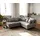 DeLife Ecksofa Clovis Hellgrau Strukturstoff Ottomane Rechts Modulsofa