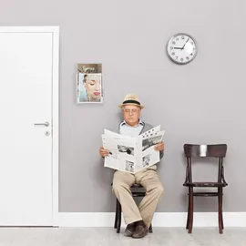 Relaxdays Prospekthalter A4 / DIN Lang, 2 Etagen, Acryl, Flyer Aufsteller Tisch & Wand, HBT: 27,5x24x15cm, Transparent