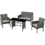 Svita BROOKLYN XL Rattan-Essgruppe