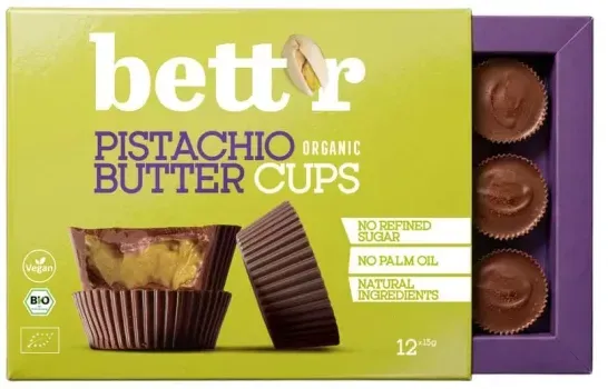 Bett’r Pistachio Butter Cups Box bio (12St)