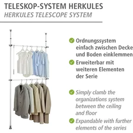 Wenko Teleskop-Garderobe Herkules 75,0 - 120,0 x 165,0 - 300,0 cm