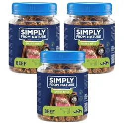 SIMPLY FROM NATURE Smart Bites Rindfleisch für Hunde 3x130 g