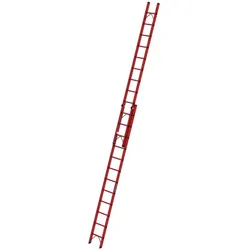 MUNK Vollkunststoff Sprossen-Schiebeleiter 2x12 Sprossen