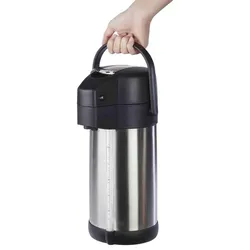 APS  Pump-Isolierkanne/Pump-Warmhaltekanne/Pump-Thermoskanne -PREMIUM- Ø 15 cm, H: 37 cm, 3 Liter