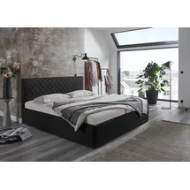 Westfalia Schlafkomfort Polsterbett "Danzig", schwarz, L:210cm, Bezug: Kunstleder 100% Polyurethan, Polsterung: Polsterwatte, Material Gestell: gepolsterter Holzwerkstoff, WESTFALIA SCHLAFKOMFORT, Betten, Polsterbett, wählweise mit Bettkasten, Härtegrade H2,H3 & H4 wählbar