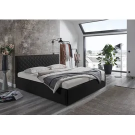 Westfalia Schlafkomfort Polsterbett "Danzig", schwarz, L:210cm, Bezug: Kunstleder 100% Polyurethan, Polsterung: Polsterwatte, Material Gestell: gepolsterter Holzwerkstoff, WESTFALIA SCHLAFKOMFORT, Betten, Polsterbett, wählweise mit Bettkasten, Härtegrade H2,H3 & H4 wählbar