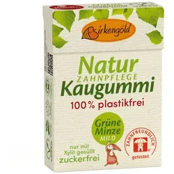 Birkengold Natur Kaugummi Grüne Minze (20St)