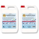 VENTON Destilliertes Wasser 10L (2×5L) I Entsalztes - Entionisiertes - Demineralisiertes Wasser nach VDE 0510 I Dest Wasser für Haushalt, Freizeit, Auto & Labor I Reines Wasser I Laborwasser