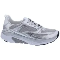 Gabor Damen Low-Top Sneaker, Frauen Halbschuhe,schnürschuhe,schnürer,straßenschuhe,Strassenschuhe,Sportschuhe,Silber/Weiss,39 EU / 6 UK - 39 EU