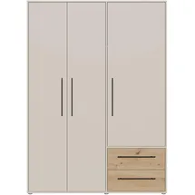 Forte Drehtürenschrank Mokkaris 144,4 x 200,1 x 58,8 cm Beige