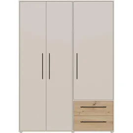 Forte Drehtürenschrank Mokkaris 144,4 x 200,1 x 58,8 cm Beige