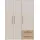 Forte Drehtürenschrank Mokkaris 144,4 x 200,1 x 58,8 cm Beige