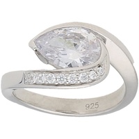 Smart Jewel Ring mit funkelnden Zirkonia Steinen, Silber 925 Ringe Weiss Damen