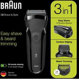 Braun Series 3 Shave & Style 300BT schwarz