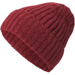 Tchibo - Strickmütze mit Wolle - bordeaux