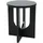 [en.casa] Beistelltisch, Kysdajore rund 40x50x40 cm Schwarz Holzwerkstoff,
