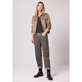 STREET ONE Straight Leg Jeans, leo print washed, 29 - 29W / 28L