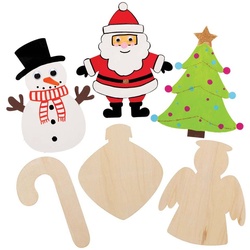 Weihnachtliche Holzformen (pro Set 10) Bastelaktivitäten zu Weihnachten