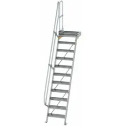 MUNK Aluminium-Treppe Plattform 60° 11 Stufen