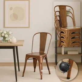 CLP Stapelstuhl Benedikt kupfer 4er Set