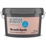 Schöner Wohnen Trendstruktur Metall-Optik Roségold, 1 l glänzend